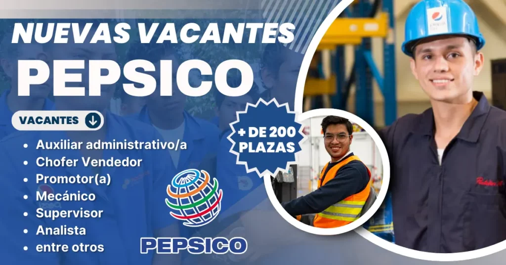 NUEVAS VACANTES EN PEPSICO